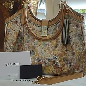 Brahmin Allendale Collection /Celia Shoulder Bag Poppy Seed